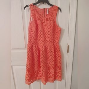 Tangerine Lace Dress